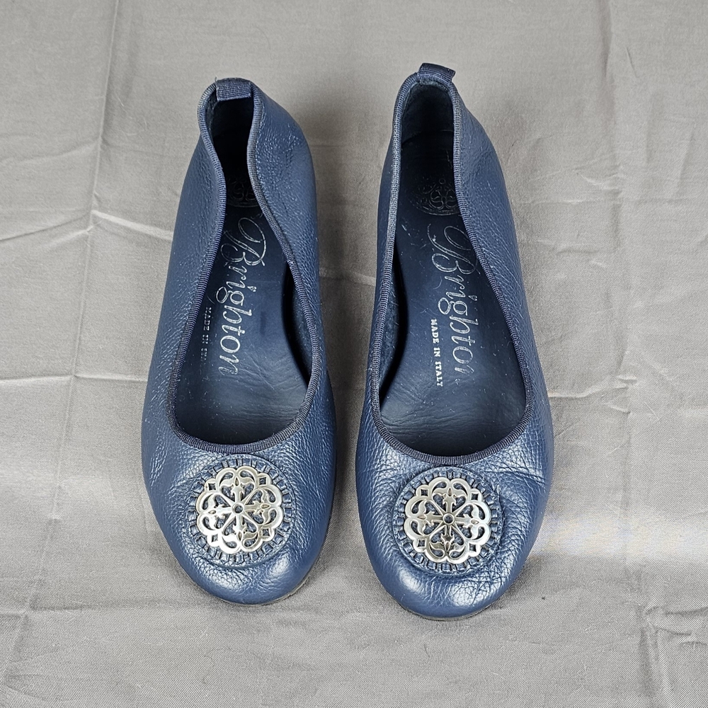 Brighton Women's Blue Leather Flats